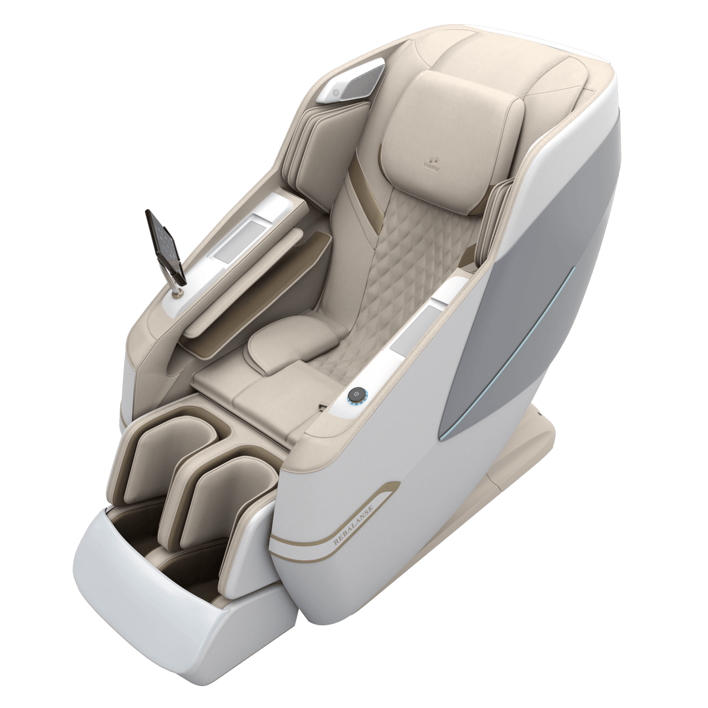 Twinstar Dual Engine Massage Chair Cream White