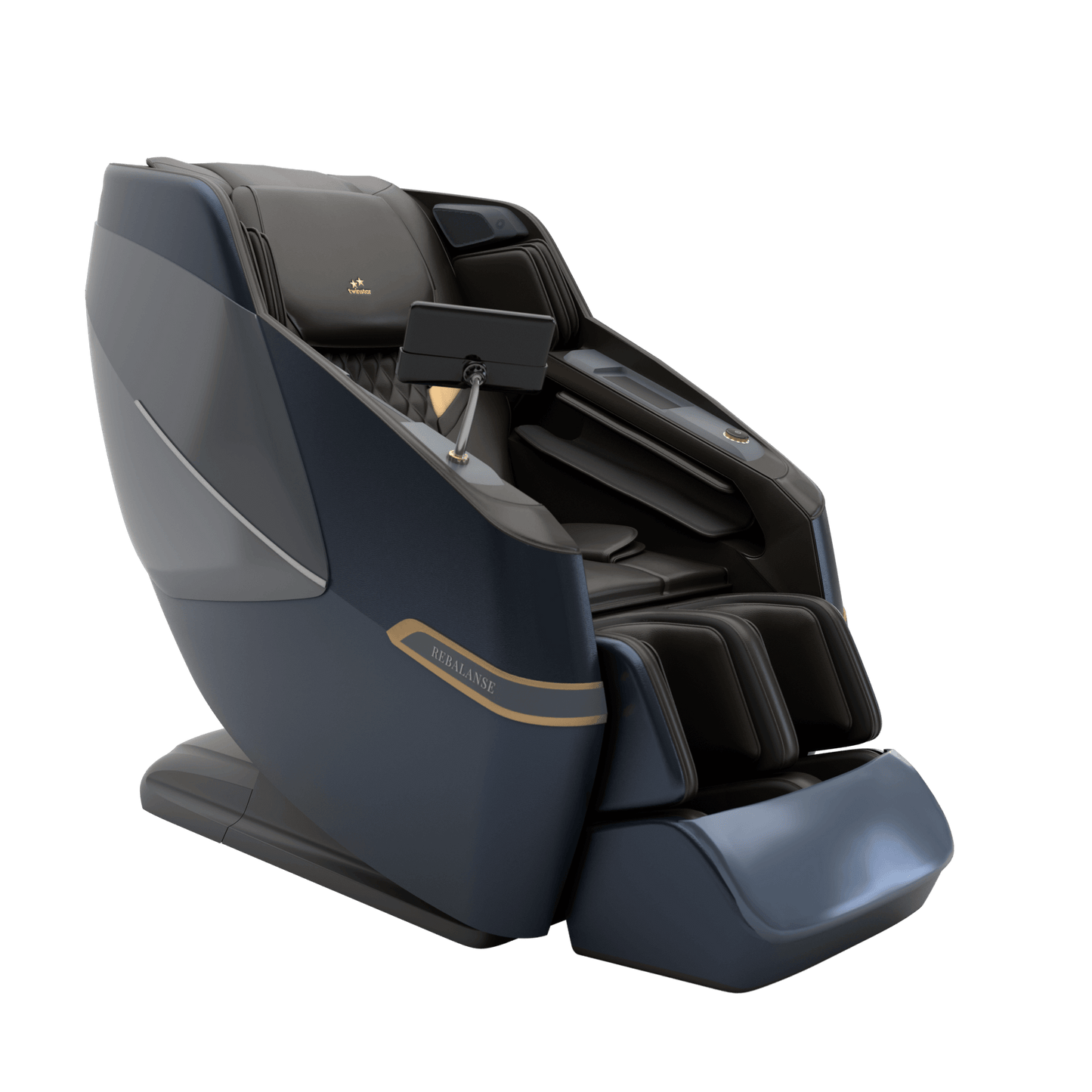 Twinstar Dual Engine Massage Chair Navy Blue