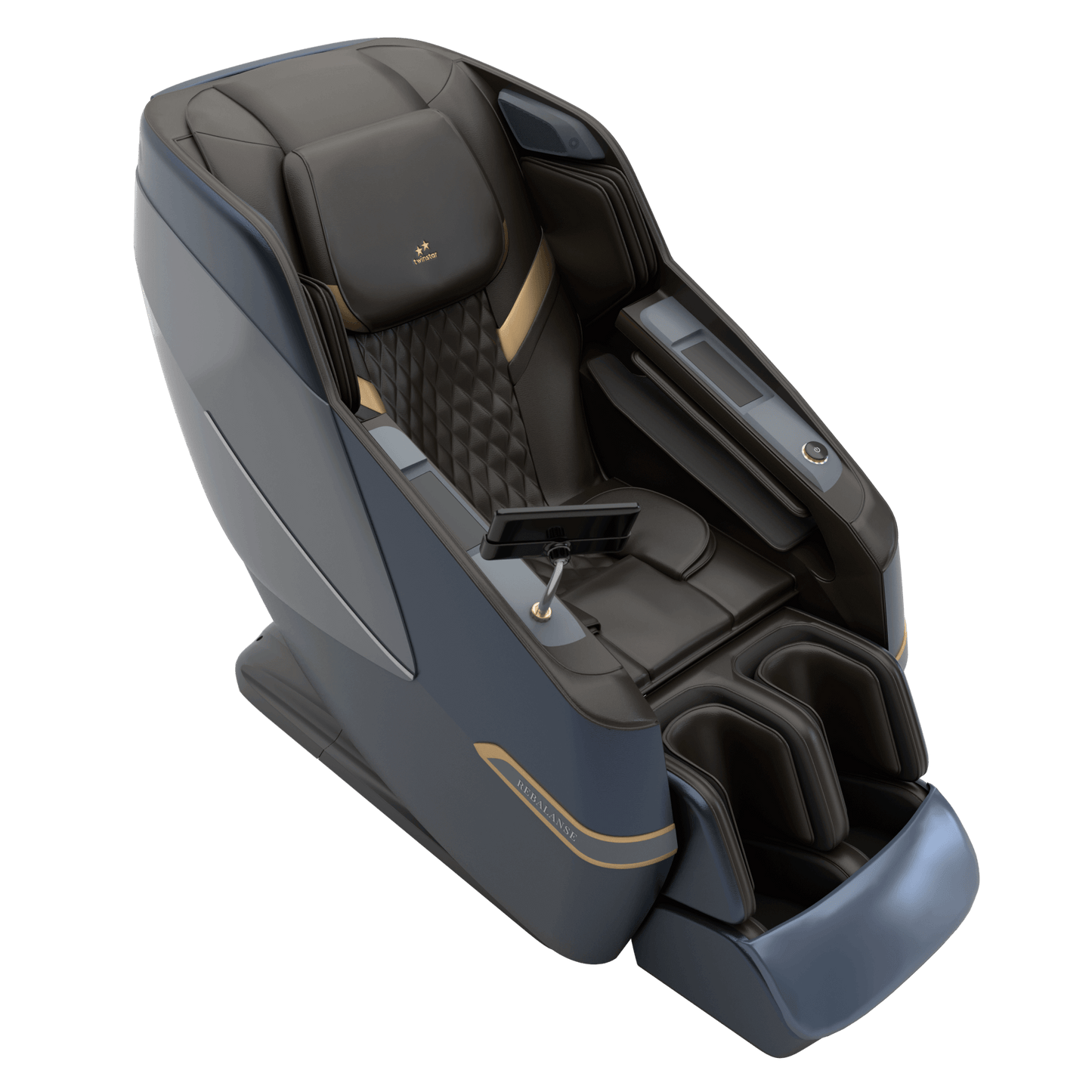 Twinstar Dual Engine Massage Chair Navy Blue